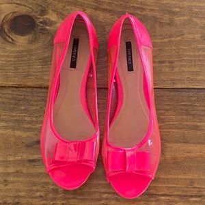 Neon Pink Flats
